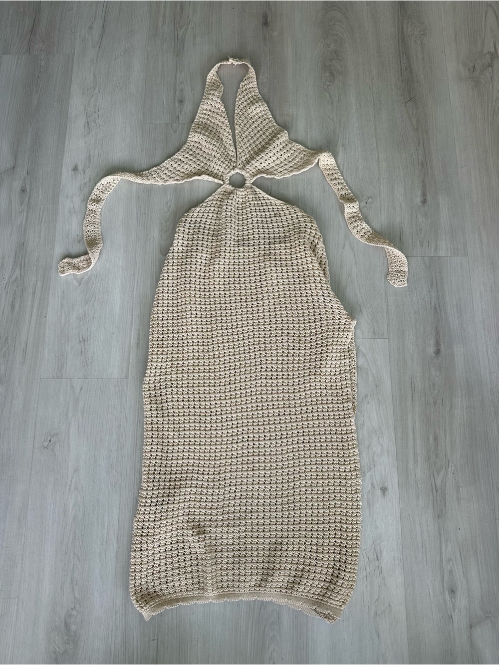 Crochet Halter Maxi Dress / Coverup